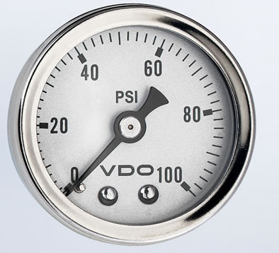 VDO Direct Mount 100PSI Mechanical Pressure Gauges